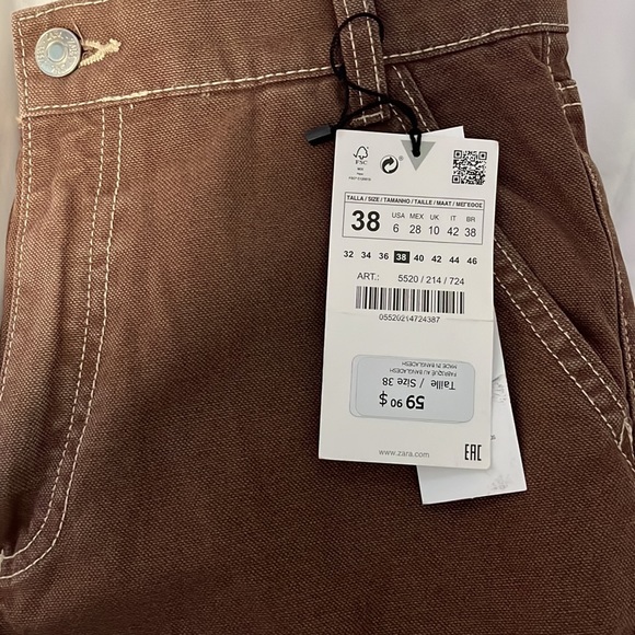 BNWT ZARA WIDE LEG CARGOS - Picture 2 of 6
